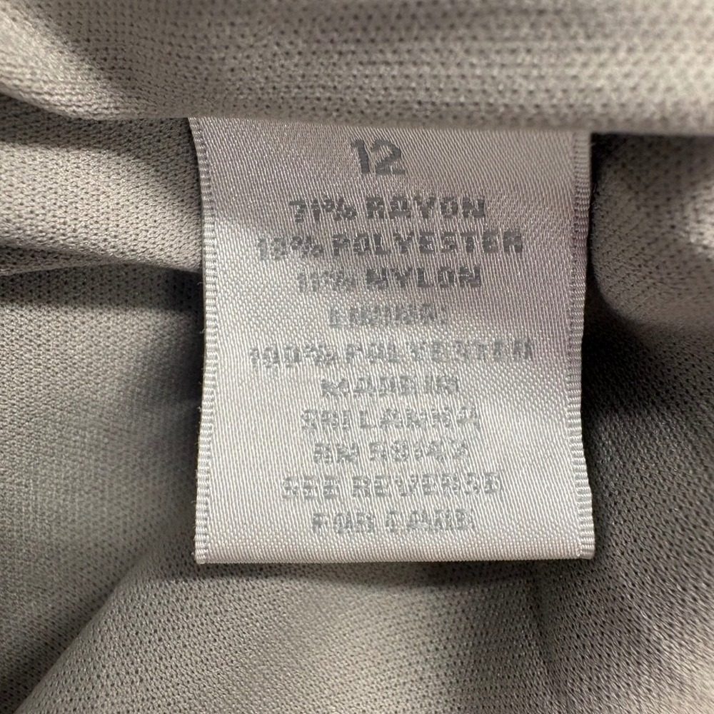 Dressbarn Collection Silver Metallic Faux Wrap Sheath Cocktail Dress Size 12 NWT - Picture 5 of 6